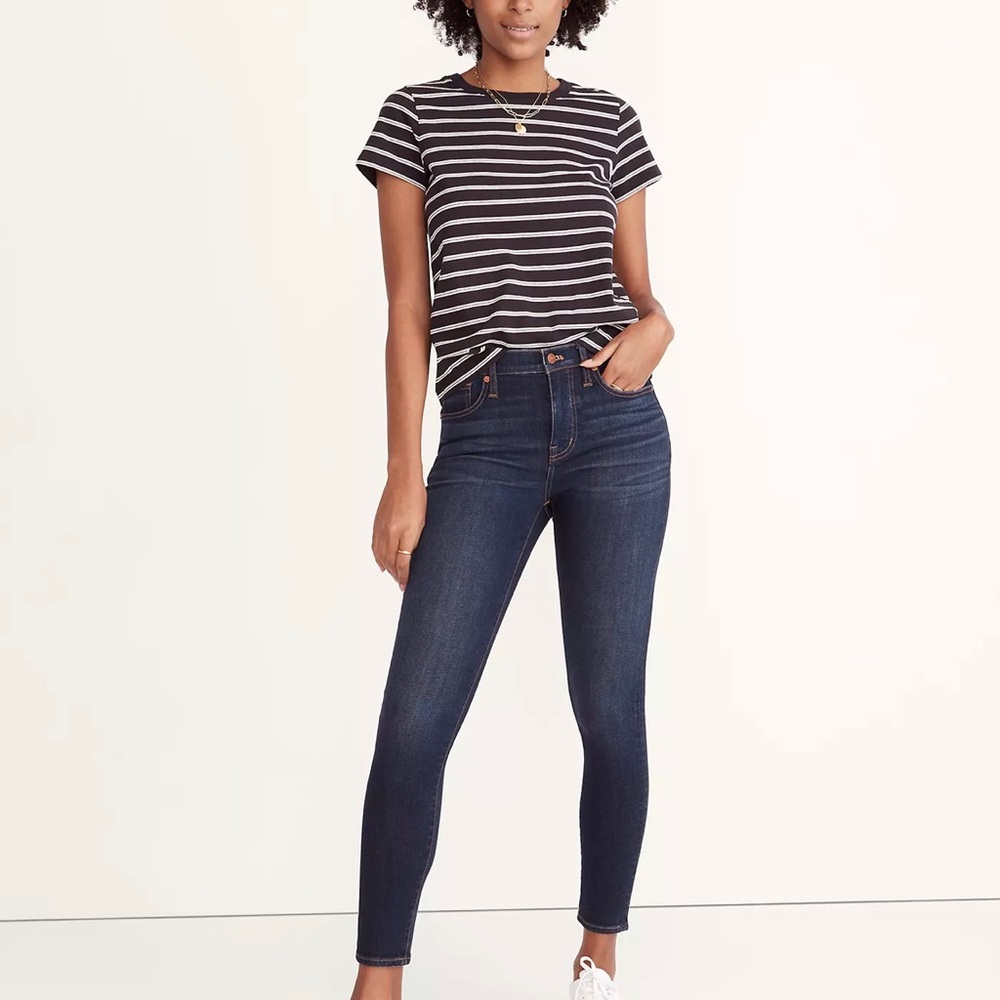 Madewell 9" Mid-Rise Skinny Jeans in Blayton Wash: TENCEL™ Denim Edition 34P